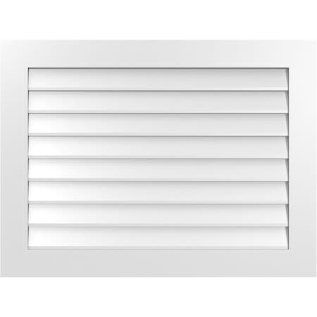 Ekena Millwork Vertical Surface Mount PVC Gable Vent: Non-Functional, w/3-1/2"W x 1"H, Standard Frame, 40"W x 30"H GVPVE40X3001SN
